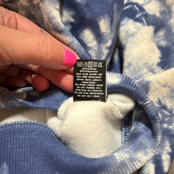 Tie-Dye Balance Athletic Cropped Fleece Sweatshirt size Medium - Picture 4 of 6